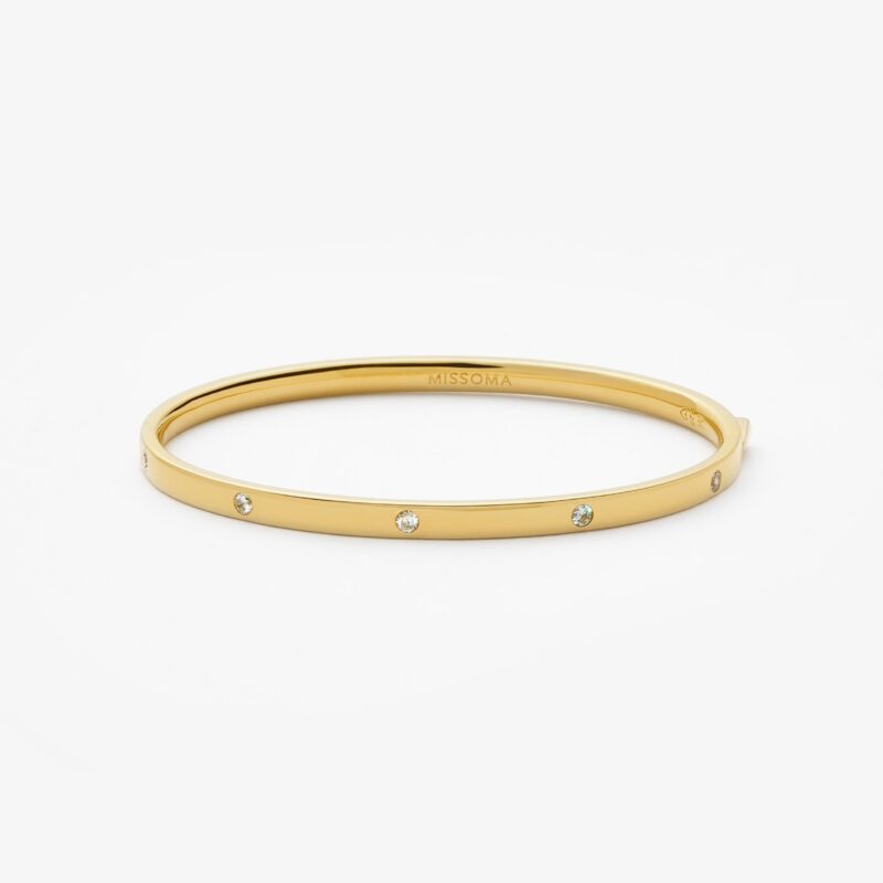 Interstellar Hinged Bangle | 18ct Gold Vermeil/Cubic Zirconia