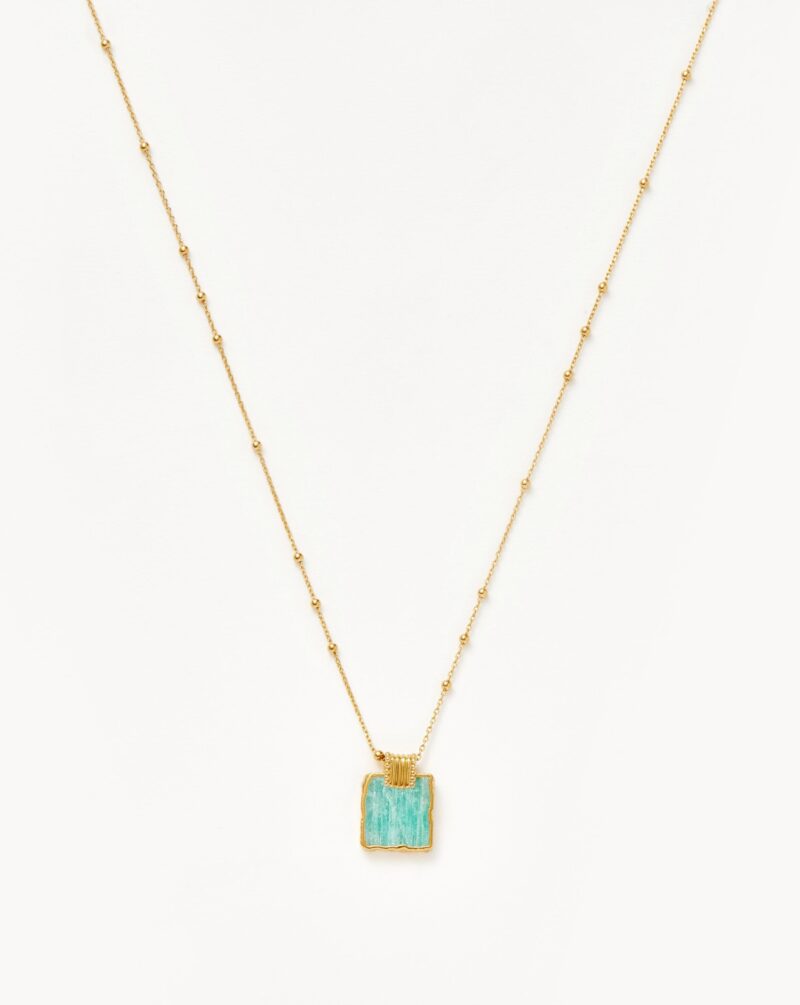 Lena Charm Necklace | 18ct Gold Plated/Amazonite