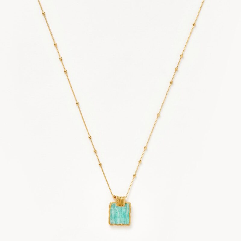 Lena Charm Necklace | 18ct Gold Plated/Amazonite