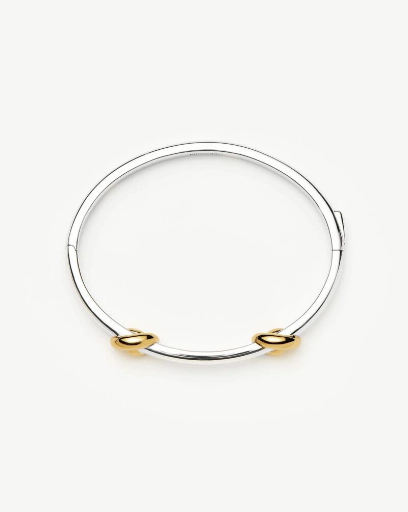 Lucy Williams Knot Hinged Bangle  | Mixed Metal