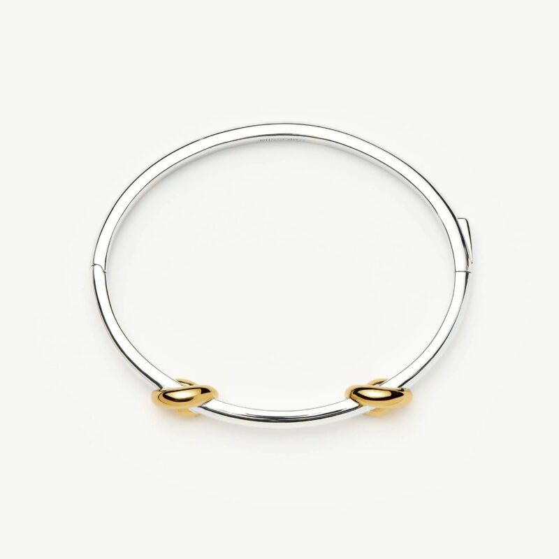 Lucy Williams Knot Hinged Bangle  | Mixed Metal