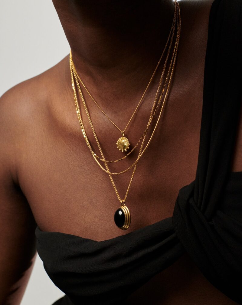 Lucy Williams Mini Beaded Coin Necklace | 18ct Gold Vermeil