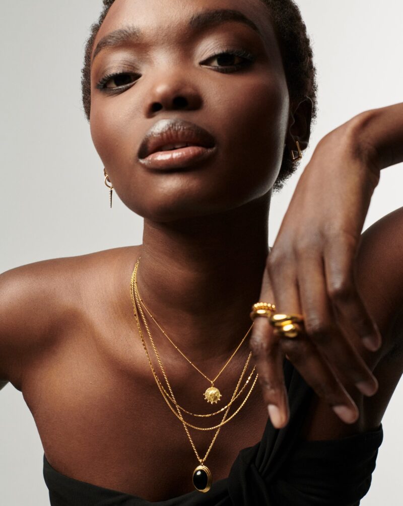 Lucy Williams Mini Beaded Coin Necklace | 18ct Gold Vermeil
