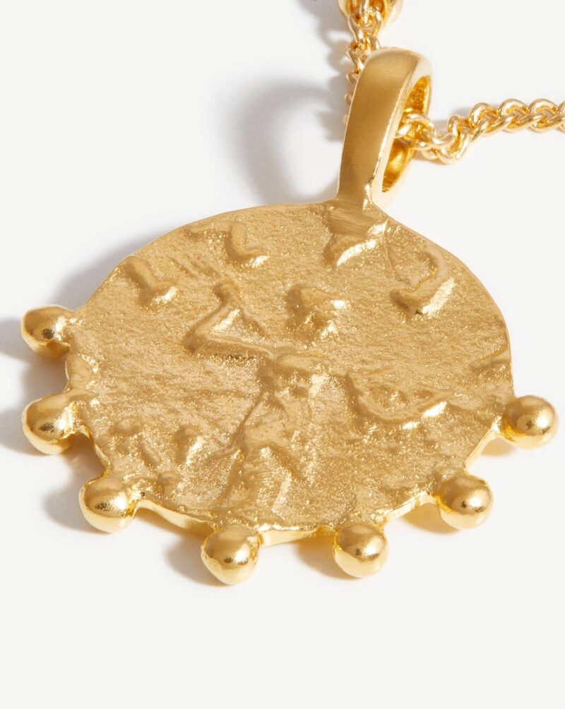Lucy Williams Mini Beaded Coin Necklace | 18ct Gold Vermeil