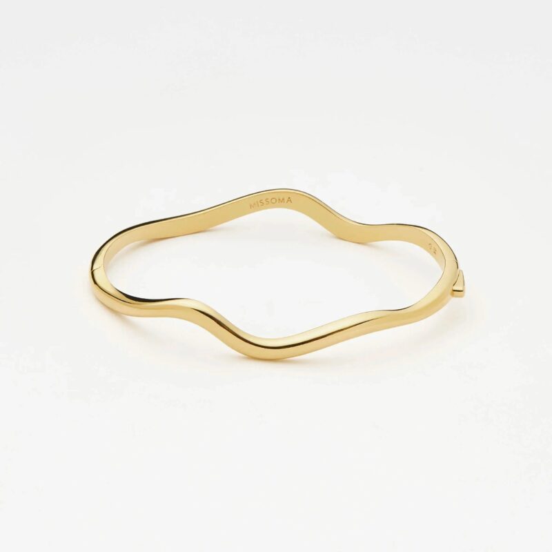 Molten Classic Hinged Bangle | 18ct Gold Plated