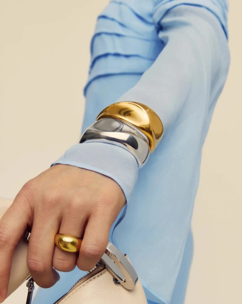 Sculptural Molten Cuff Bracelet | 18ct Gold Plated