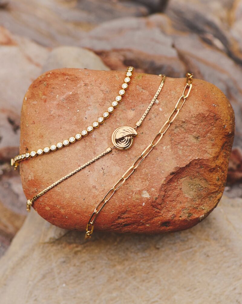 Spiral Cobra Chain Bracelet | 18ct Gold Plated