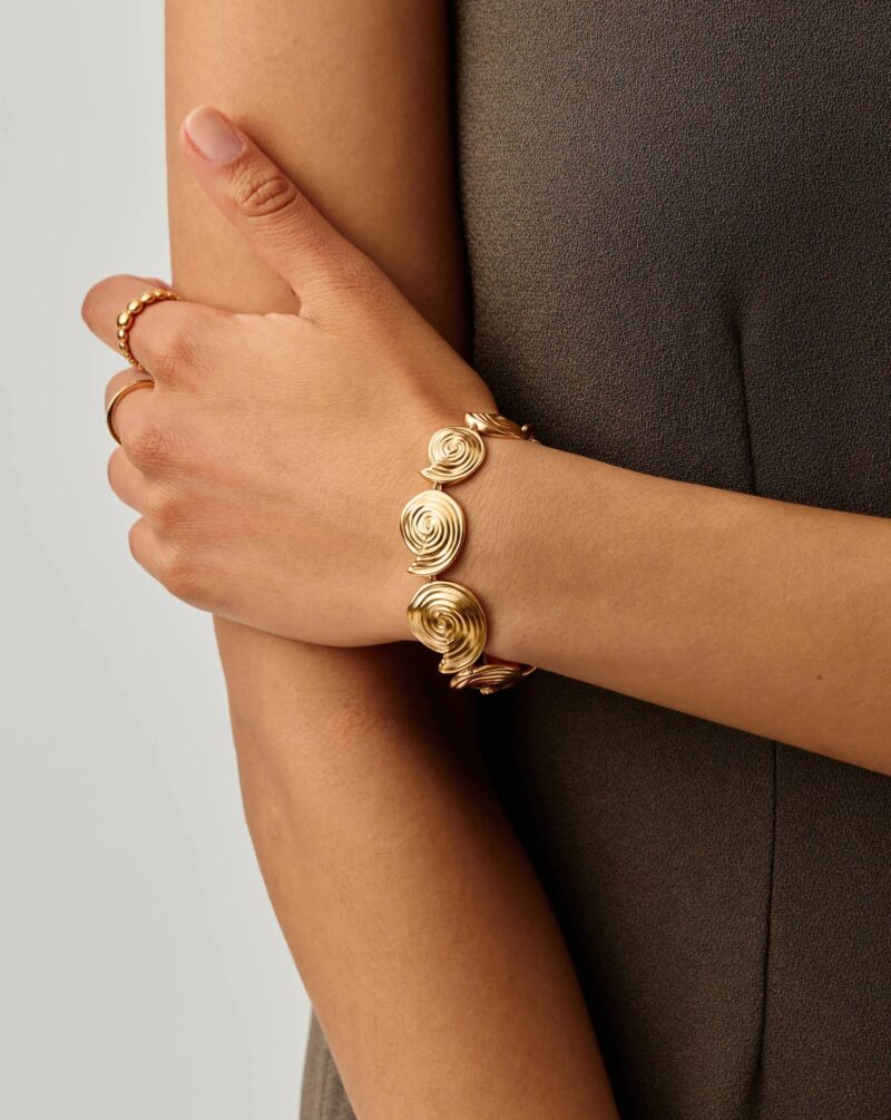 Spiral Statement Chain Bracelet | 18ct Gold Plated
