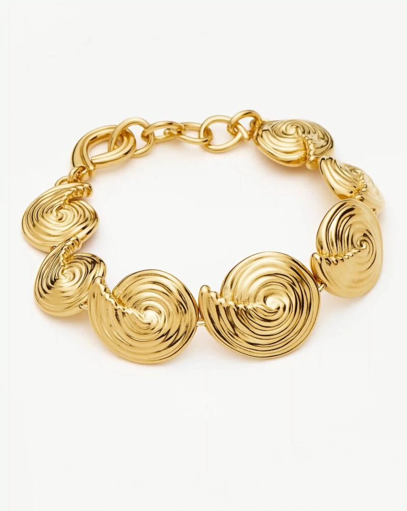 Spiral Statement Chain Bracelet | 18ct Gold Plated