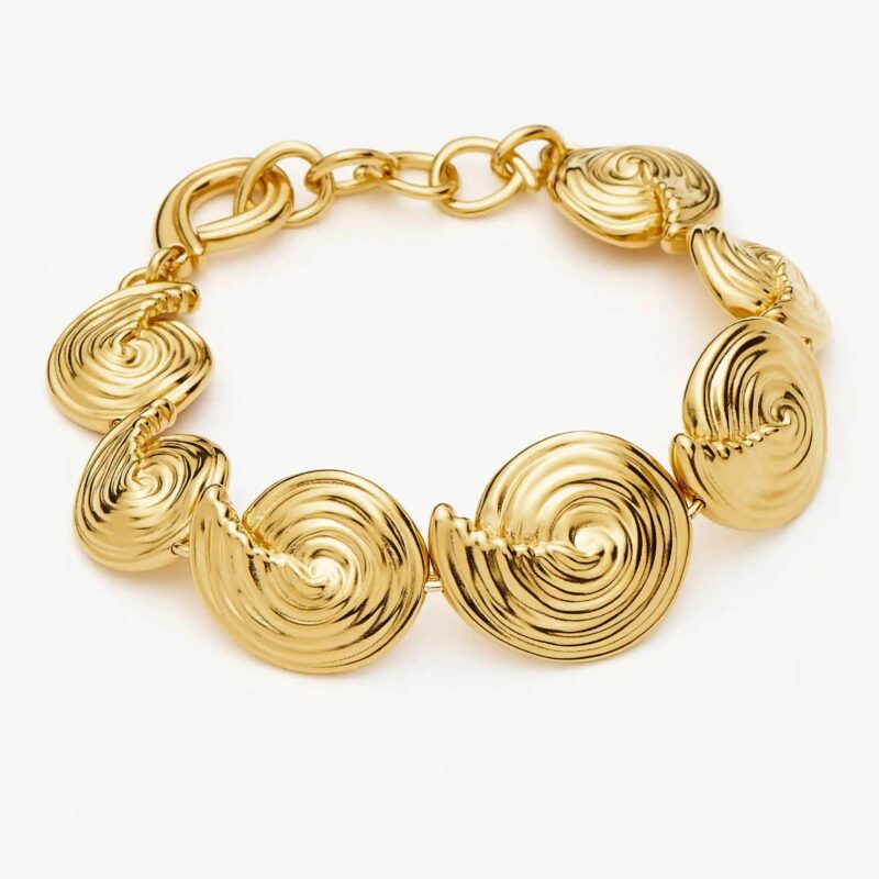 Spiral Statement Chain Bracelet | 18ct Gold Plated