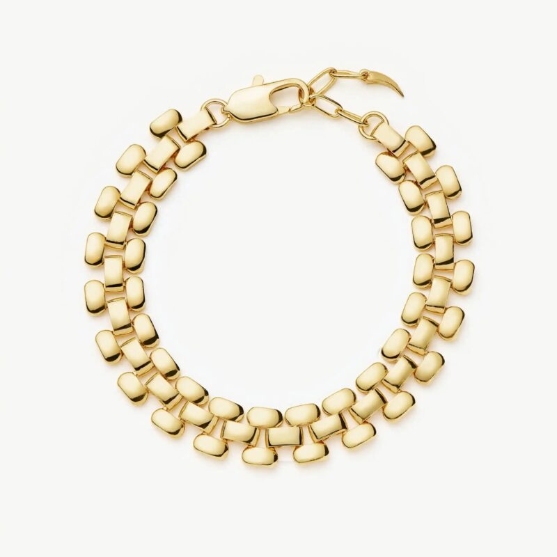 Timepiece Wide Chain Bracelet | 18ct Gold Plated