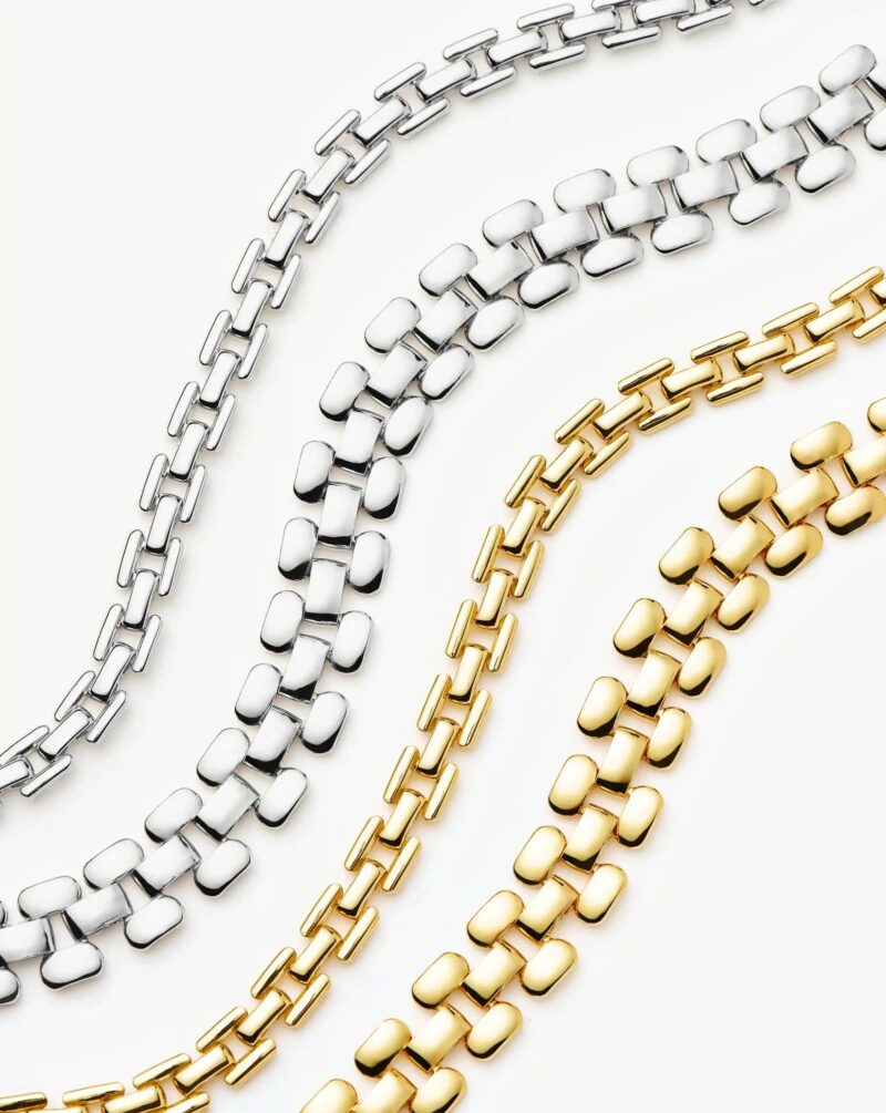 Timepiece Wide Chain Bracelet | 18ct Gold Plated