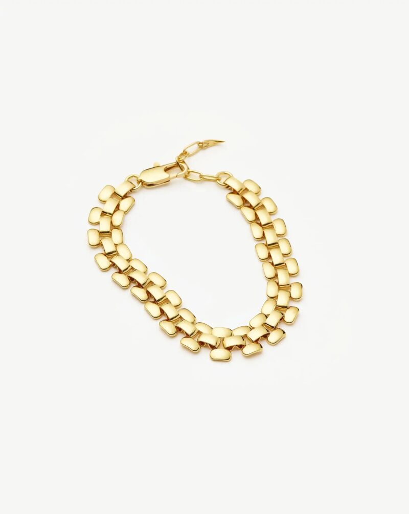 Timepiece Wide Chain Bracelet | 18ct Gold Plated